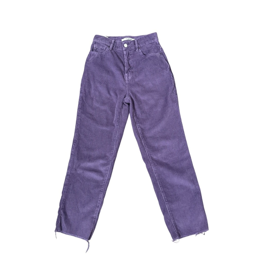 PacSun Boho Retro Purple Corduroy High Rise Straight Leg Button Fly Pant Size 24